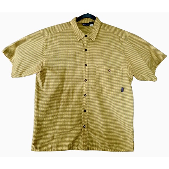 Patagonia Shirt Men's Size Medium Short Sleeve Organic Cotton Button Down Dress - Picture 1 of 3